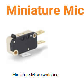 Microinterruptores en miniatura